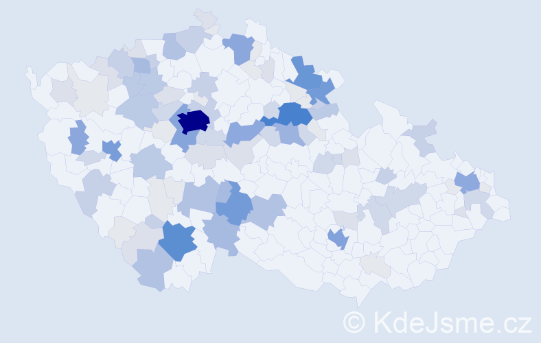 Příjmení: 'Kačer', počet výskytů 403 v celé ČR