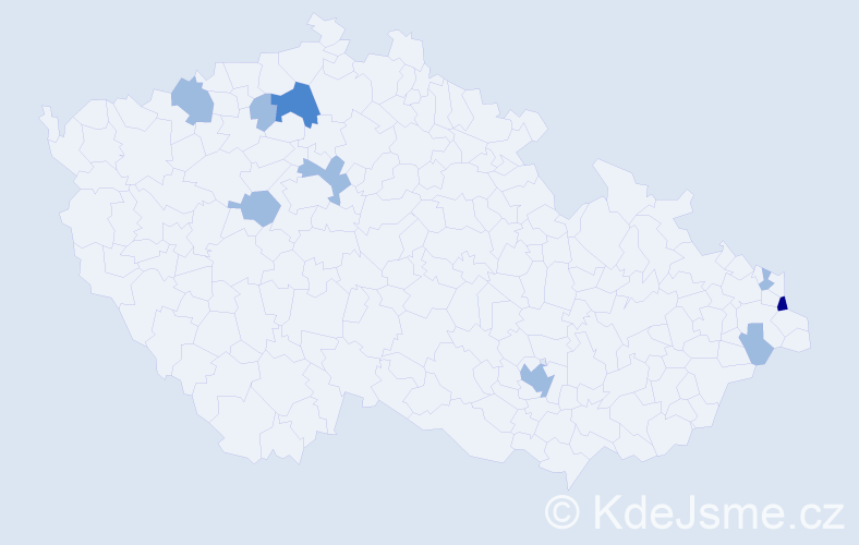 Příjmení: 'Papik', počet výskytů 13 v celé ČR