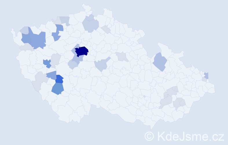 Příjmení: 'Kalbáč', počet výskytů 107 v celé ČR