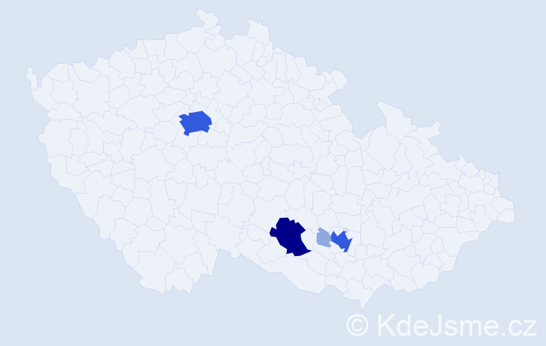 Příjmení: 'Dundelová', počet výskytů 12 v celé ČR