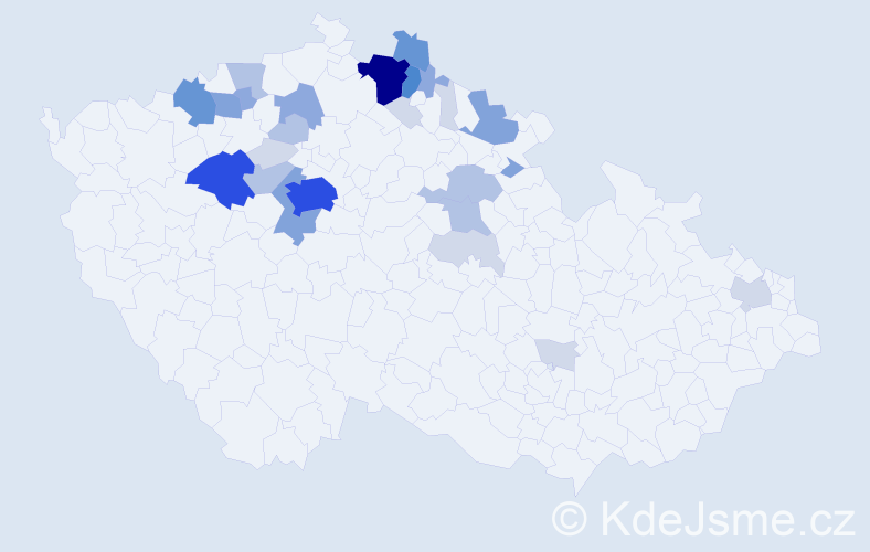 Příjmení: 'Linke', počet výskytů 97 v celé ČR