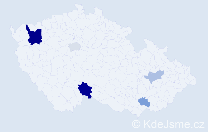 Příjmení: 'Bali', počet výskytů 12 v celé ČR