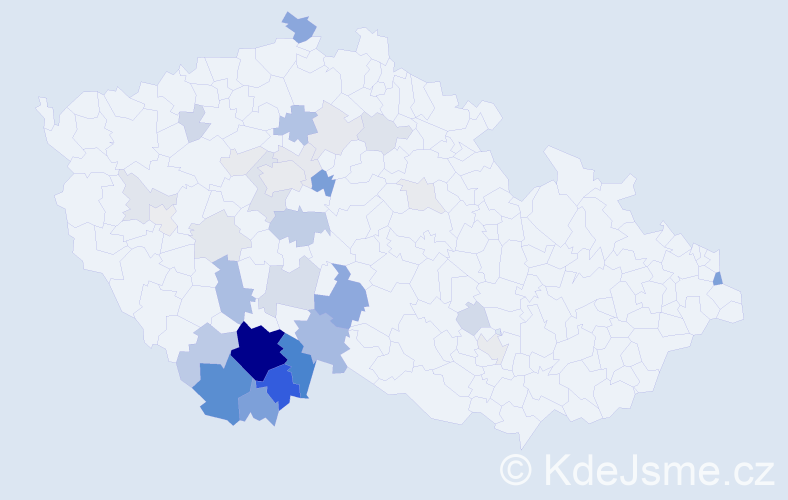 Příjmení: 'Zabilka', počet výskytů 141 v celé ČR