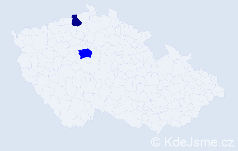 Příjmení: 'Zdenka', počet výskytů 5 v celé ČR