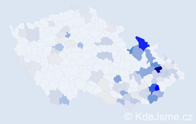 Příjmení: 'Chromek', počet výskytů 268 v celé ČR