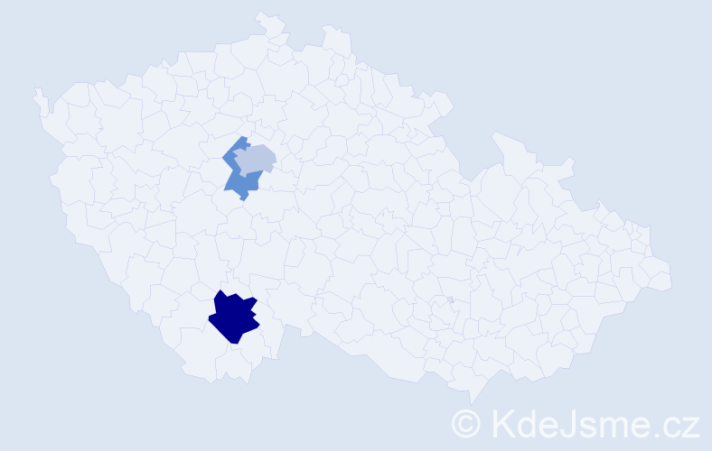 Příjmení: 'Weyda', počet výskytů 6 v celé ČR