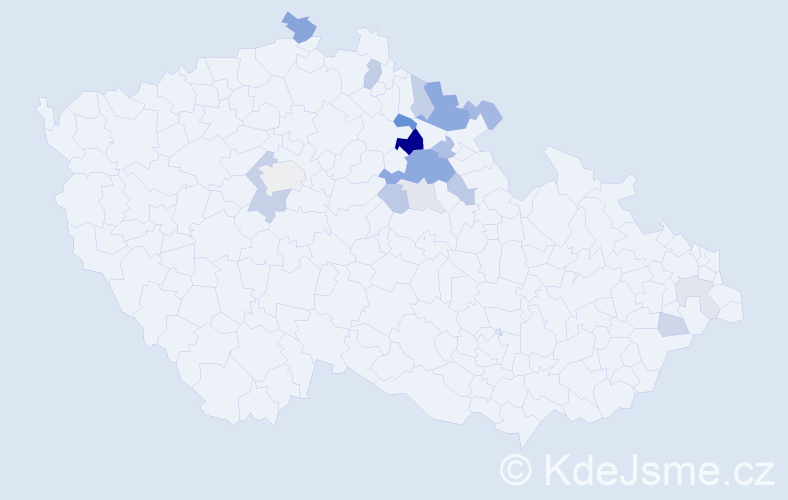 Příjmení: 'Knajflová', počet výskytů 40 v celé ČR