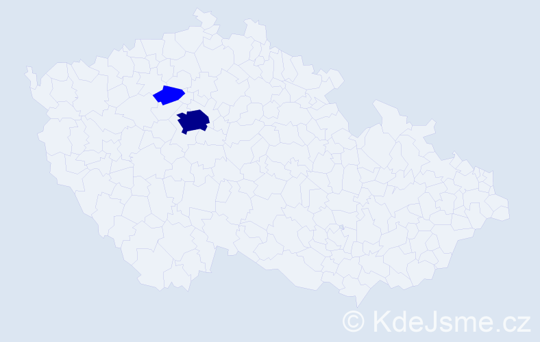 Příjmení: 'Kustova', počet výskytů 5 v celé ČR