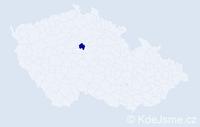 Příjmení: 'Hábeltová', počet výskytů 1 v celé ČR