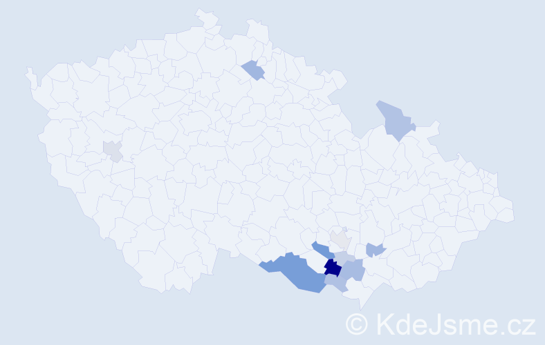 Příjmení: 'Russwurm', počet výskytů 30 v celé ČR