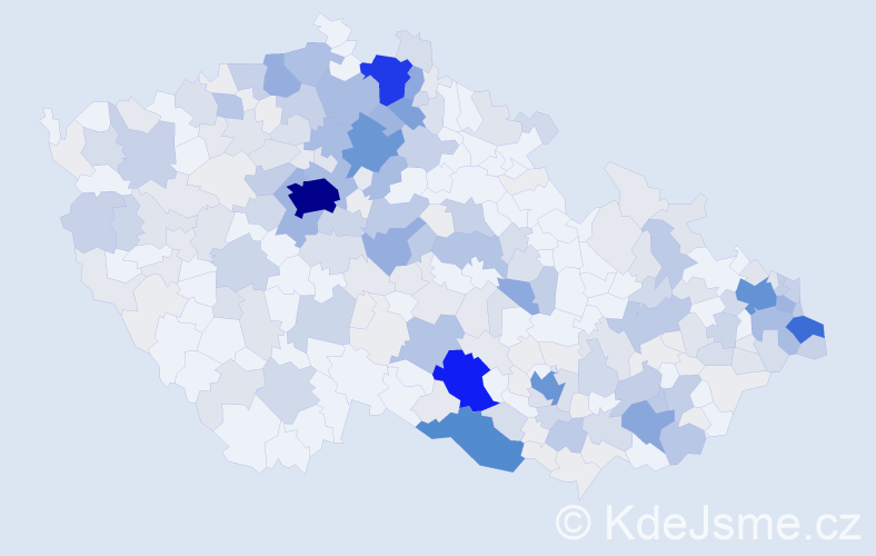 Příjmení: 'Bobek', počet výskytů 1174 v celé ČR
