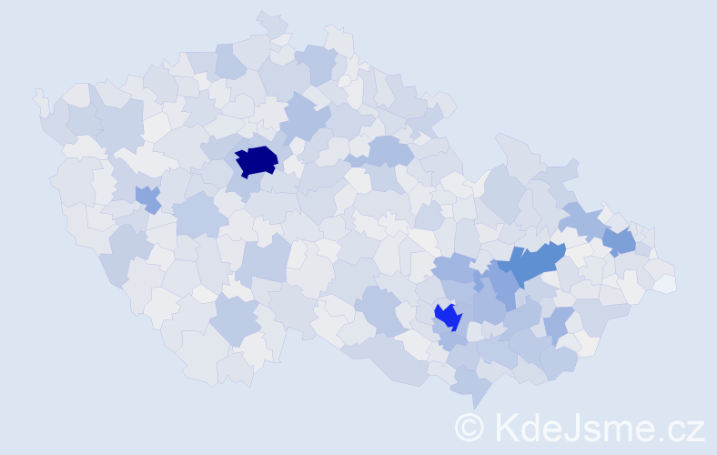Příjmení: 'Sedláček', počet výskytů 8929 v celé ČR