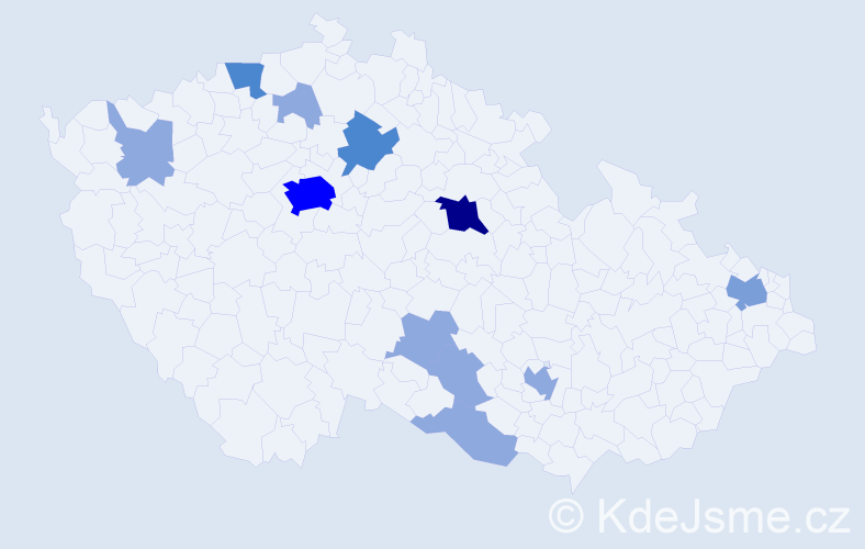 Příjmení: 'Sedmák', počet výskytů 26 v celé ČR
