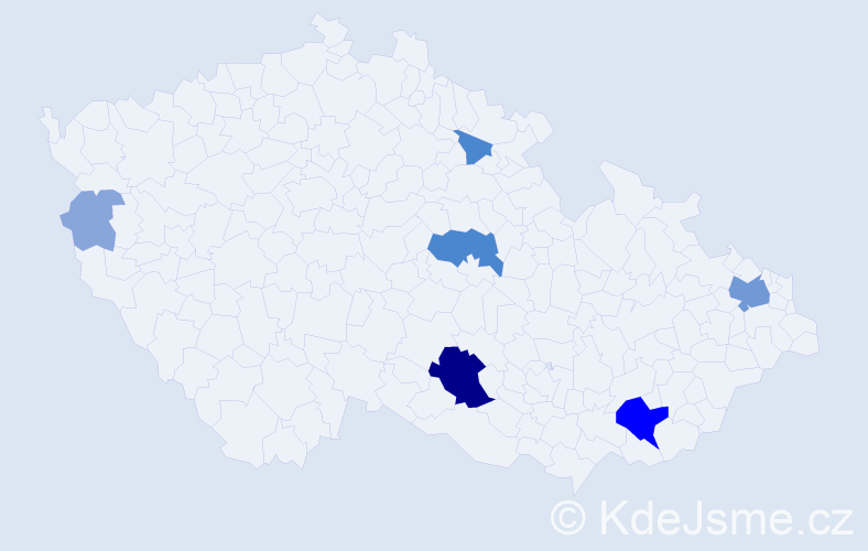 Příjmení: 'Krys', počet výskytů 29 v celé ČR