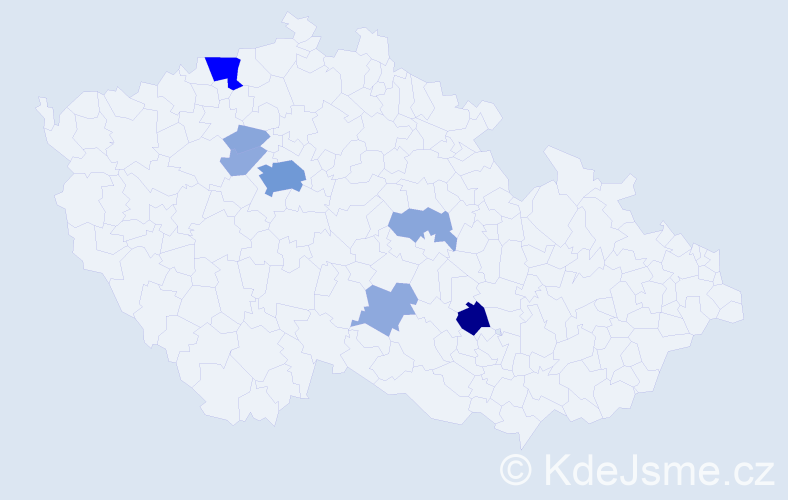 Příjmení: 'Lieberzeitová', počet výskytů 25 v celé ČR