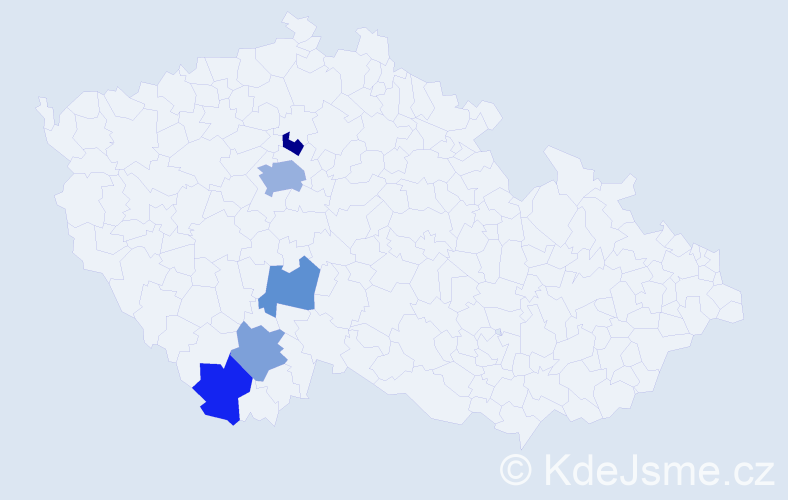 Příjmení: 'Svoren', počet výskytů 8 v celé ČR
