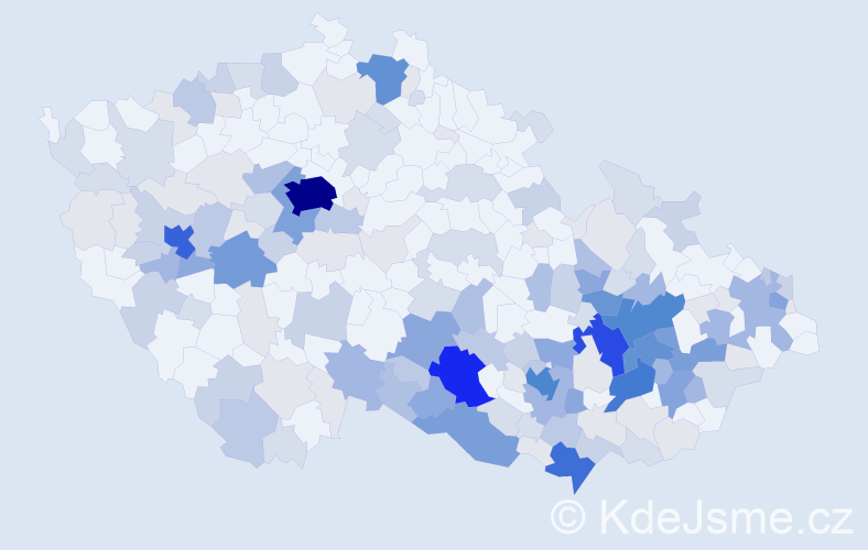 Příjmení: 'Doláková', počet výskytů 610 v celé ČR