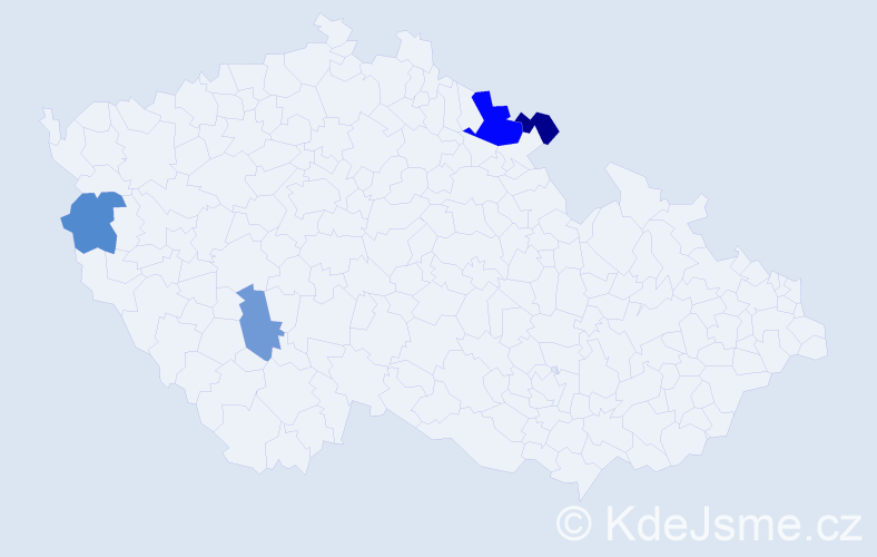 Příjmení: 'Holčová', počet výskytů 6 v celé ČR