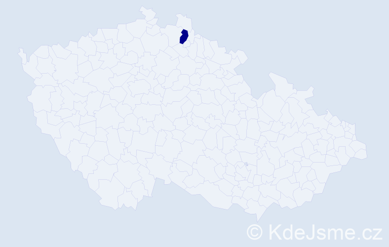 Příjmení: 'Kuckertz', počet výskytů 1 v celé ČR
