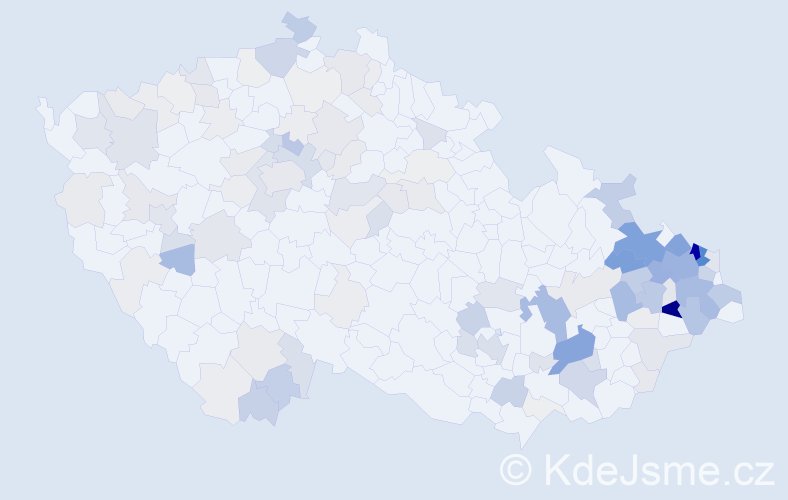 Příjmení: 'Adamčík', počet výskytů 583 v celé ČR