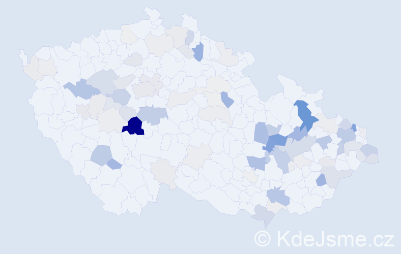 Příjmení: 'Kopka', počet výskytů 232 v celé ČR