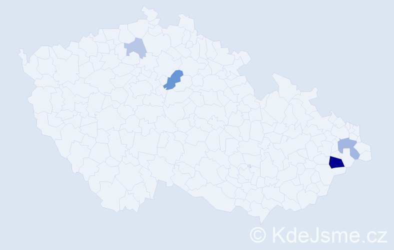 Příjmení: 'Dopater', počet výskytů 10 v celé ČR