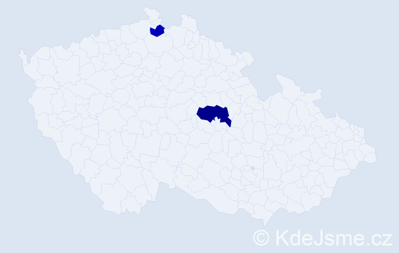 Příjmení: 'Wassermandl', počet výskytů 4 v celé ČR