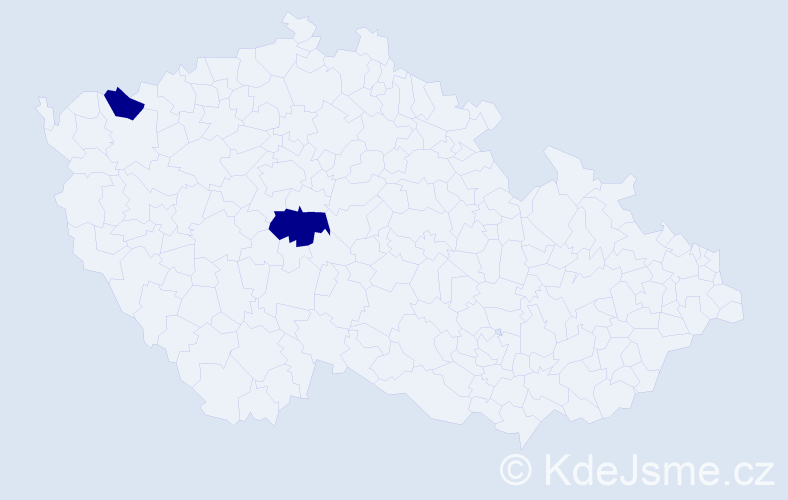 Příjmení: 'Korajdová', počet výskytů 2 v celé ČR