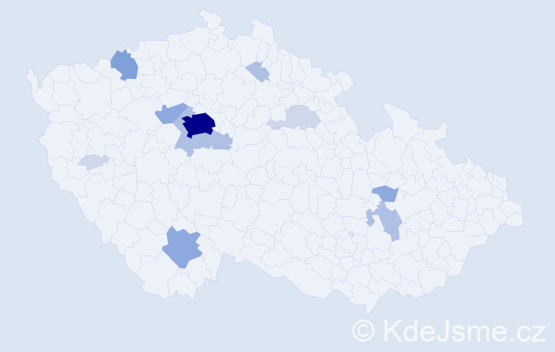 Příjmení: 'Rogl', počet výskytů 38 v celé ČR