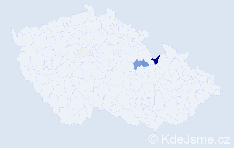 Příjmení: 'Ketzl', počet výskytů 7 v celé ČR