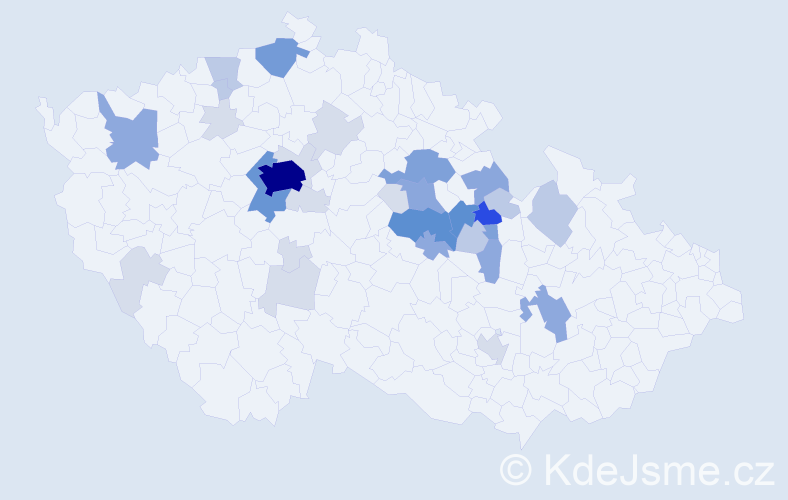 Příjmení: 'Čáslavka', počet výskytů 109 v celé ČR