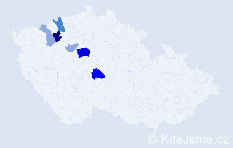 Příjmení: 'Steppan', počet výskytů 27 v celé ČR