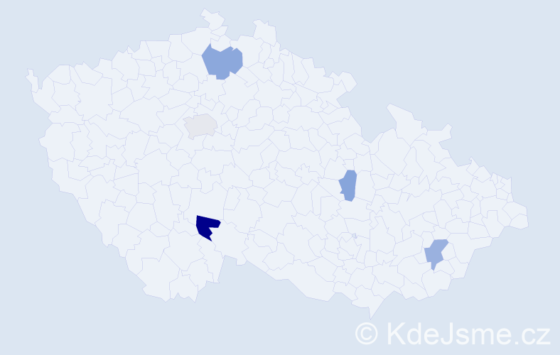 Příjmení: 'Hamaj', počet výskytů 10 v celé ČR