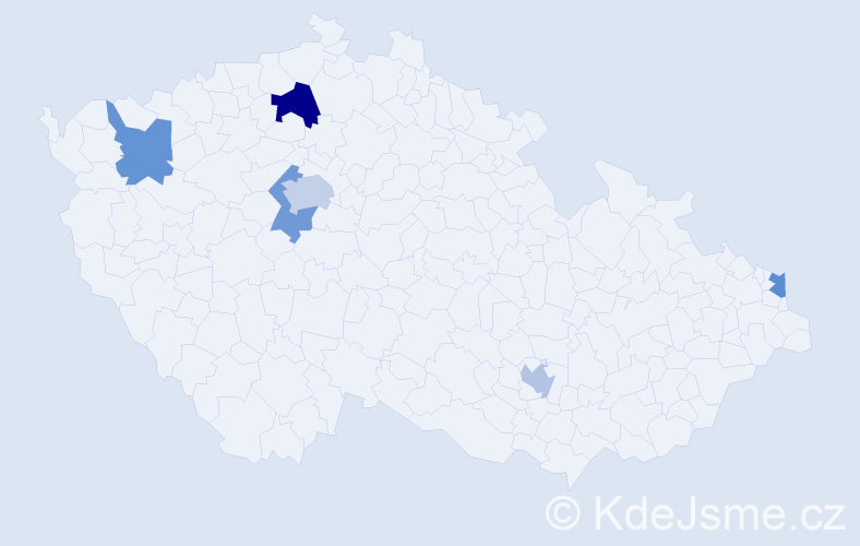 Příjmení: 'Vankeová', počet výskytů 8 v celé ČR