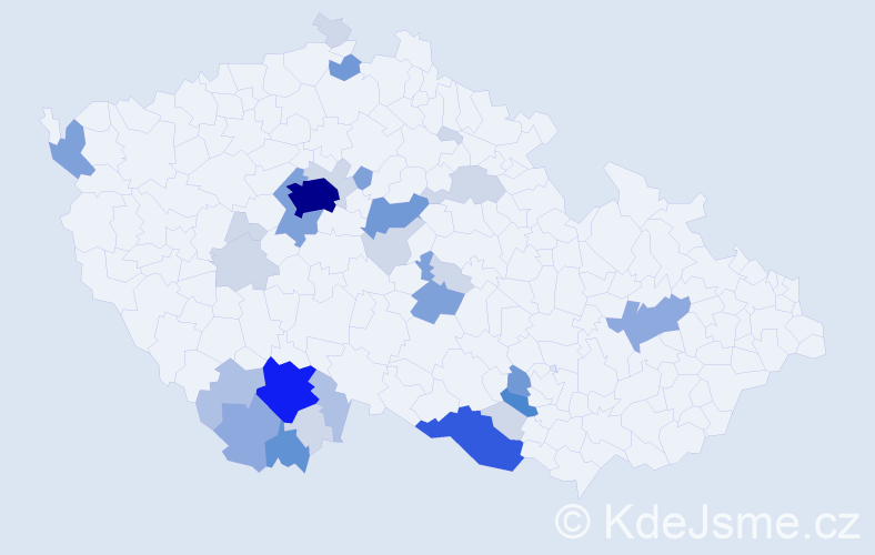 Příjmení: 'Tondlová', počet výskytů 99 v celé ČR
