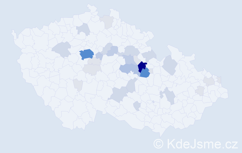 Příjmení: 'Ropek', počet výskytů 101 v celé ČR