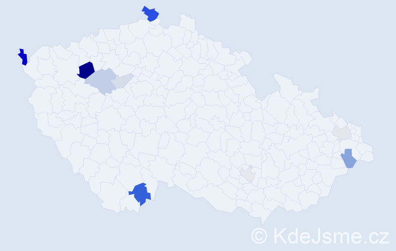Příjmení: 'Ganišinová', počet výskytů 17 v celé ČR