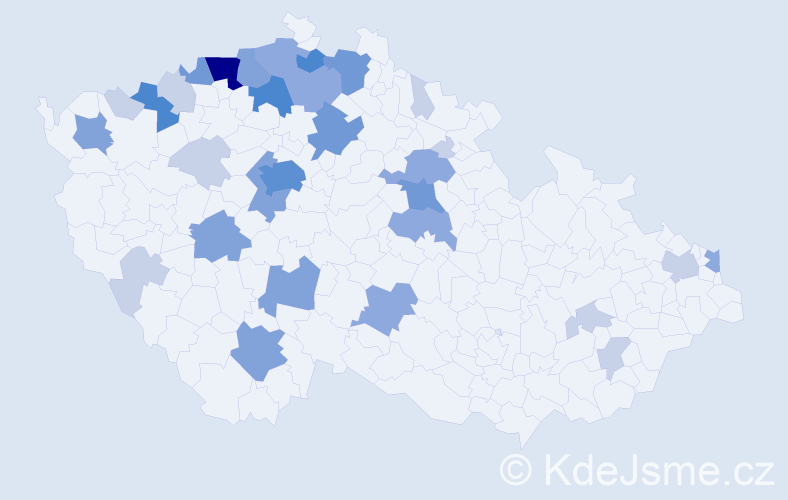 Příjmení: 'Waldhauserová', počet výskytů 90 v celé ČR