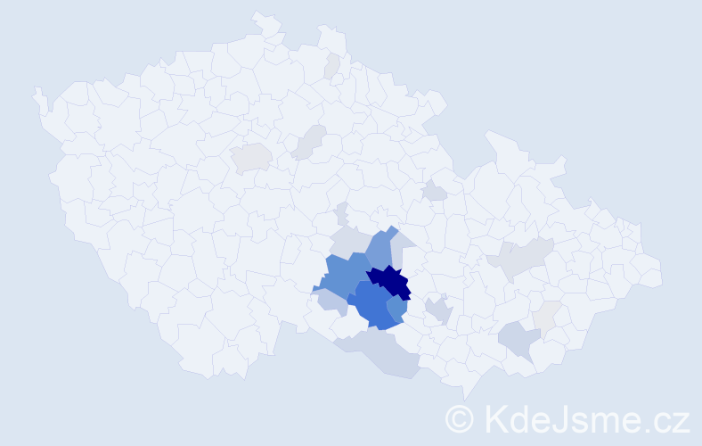 Příjmení: 'Zacha', počet výskytů 128 v celé ČR