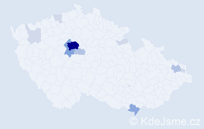 Příjmení: 'Komarova', počet výskytů 31 v celé ČR