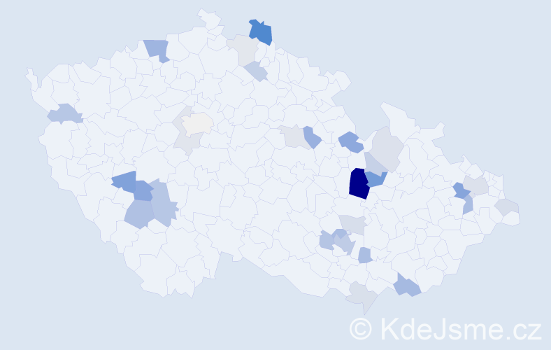 Příjmení: 'Appel', počet výskytů 60 v celé ČR