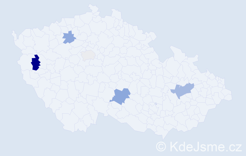 Příjmení: 'Dzurillová', počet výskytů 8 v celé ČR