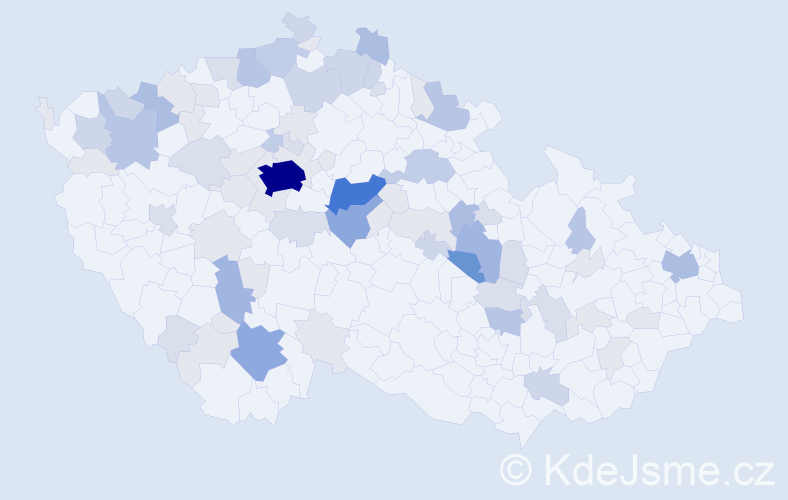 Příjmení: 'Jirušová', počet výskytů 252 v celé ČR