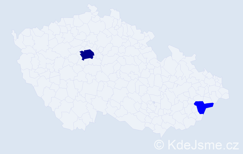 Příjmení: 'Firth', počet výskytů 5 v celé ČR