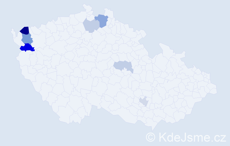 Příjmení: 'Erps', počet výskytů 15 v celé ČR