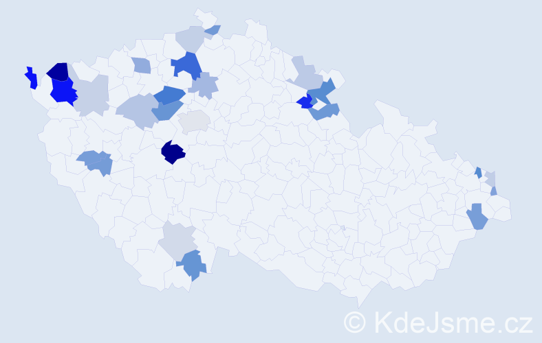 Příjmení: 'Halaj', počet výskytů 55 v celé ČR