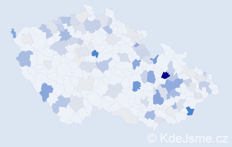 Příjmení: 'Mišák', počet výskytů 246 v celé ČR