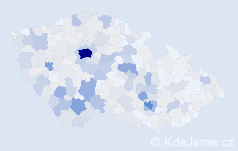 Příjmení: 'Vojtová', počet výskytů 1591 v celé ČR