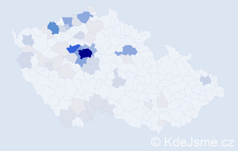 Příjmení: 'Doksanská', počet výskytů 210 v celé ČR