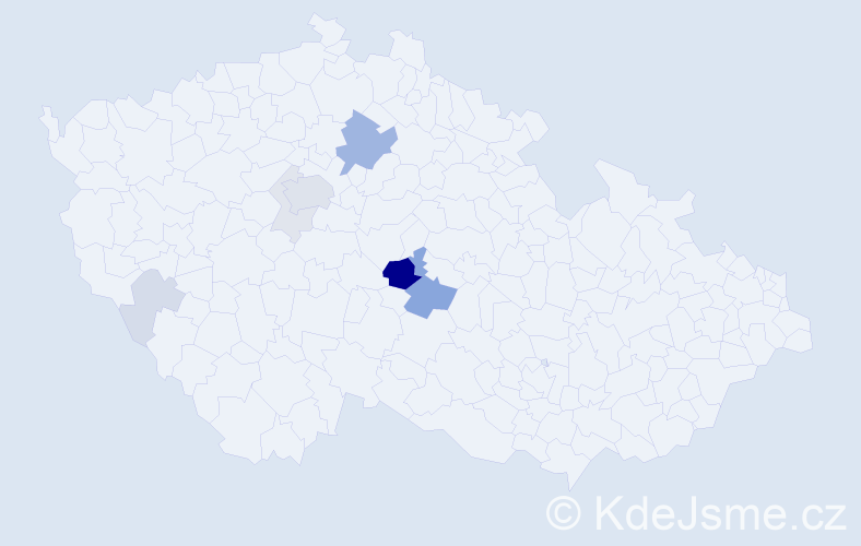 Příjmení: 'Kotanová', počet výskytů 27 v celé ČR